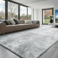 thumbnail image 1 of VEVOR Indoor Plush Area Rugs, 9 x 12 ft Soft Plush Carpet, Furry Shag Area Rugs for Living Room, Bedroom, Modern Home Decor Aesthetic Long-Pile Rug, Non-Shedding, Slip-Resistant, Tie-Dye Light Gray, 1 of 9