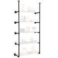 thumbnail image 1 of VEVOR Industrial Pipe Shelf, 5 Tier 2PCS, 9.84in Applicable Board Width Wall-Mount Floating Rustic Wood Shelves Bracket Bookshelf,Storage Holder for Kitchen Bedroom Bathroom, (Planks NOT Included), 1 of 9