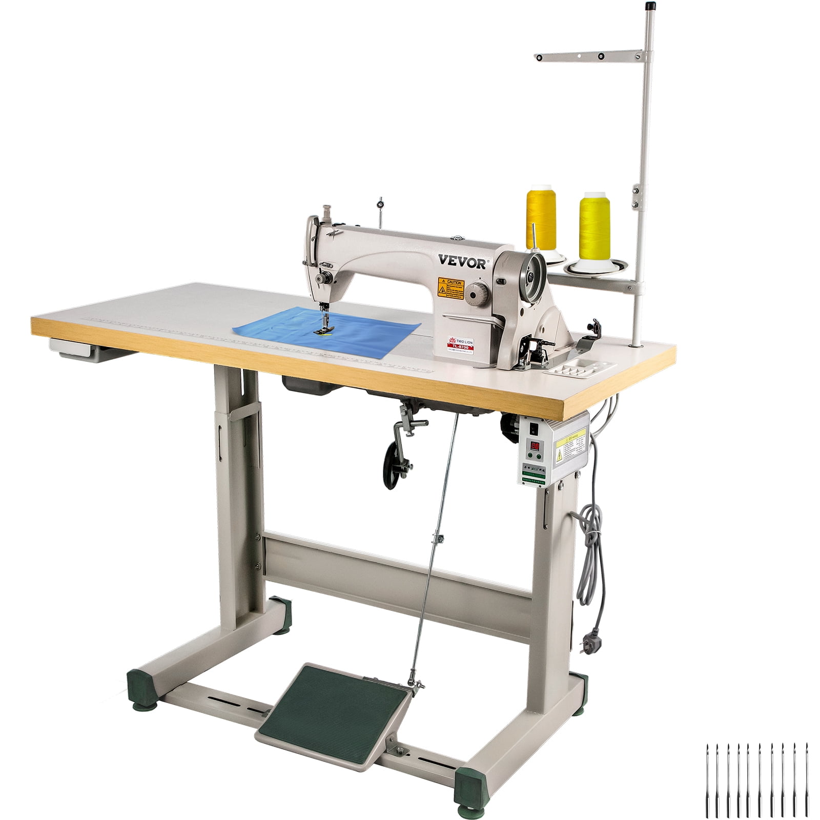 VEVOR DDL8700 Industrial Lockstitch Sewing Machine with Servo Motor + Table Stand Commercial Grade