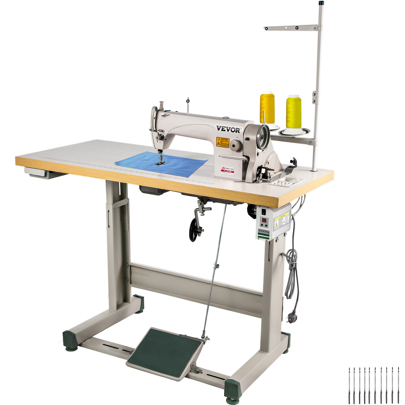 VEVOR Industrial Sewing Machine DDL8700 Lockstitch Sewing Machine with Servo Motor + Table Stand Commercial Grade Sewing Machine for Sewing - image 1 of 9
