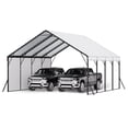 thumbnail image 1 of VEVOR Heavy Duty Metal Carport, 20 x 20 ft Outdoor Carport with Sturdy Frame & Roof, Car Garage Shade with Removable Sidewalls, Multi-Use Car Shelter for Pickup, Boat, Trucks & Tractors, 1 of 9