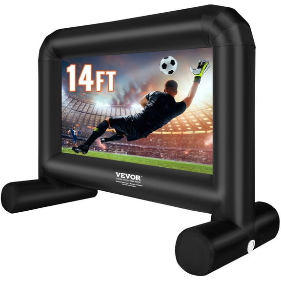 VEVOR Inflatable Movie Screen, 14 FT (168inch)Inflatable Projector Screen for Outside with Blower and Carrying Bag, Front/Rear Projection, Oxford Fabric Blow Up Screen