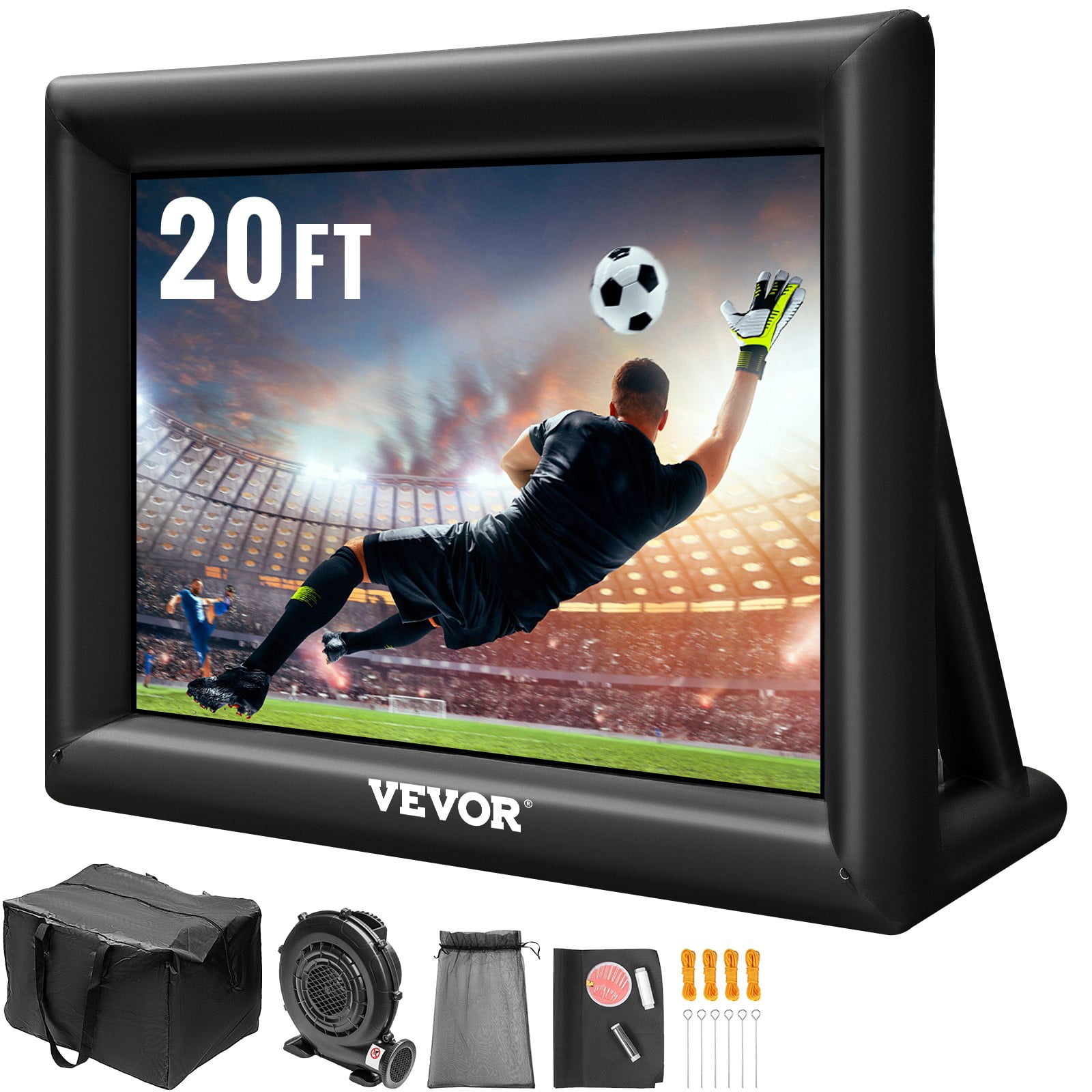VEVOR Inflatable Movie Screen 20FT Inflatable Projector Screen for ...