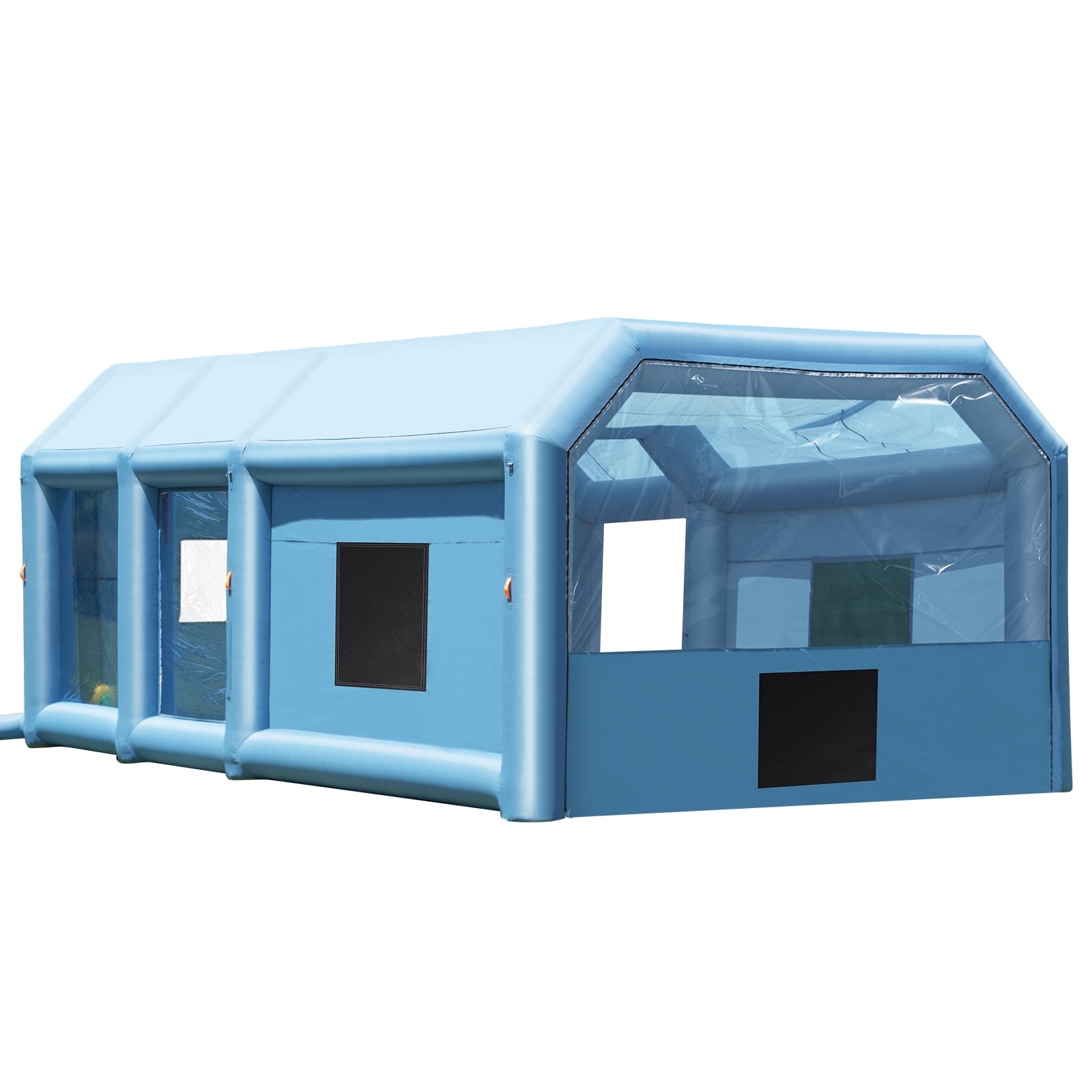 VEVOR Inflatable Paint Booth,27.9 x 15.7 x 10.8 ft Inflatable Spray Booth, Portable Car Paint Booth for Small Truck, with 950W+750W Powerful Blowers and Air Filter System,Large Motorcycle, Midsize S
