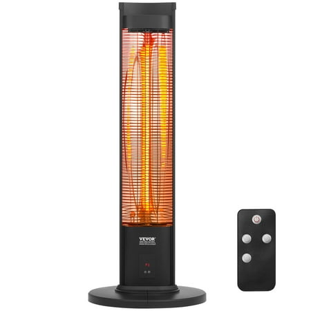 VEVOR Infrared Heater, 1500W Electric Space Heater with Remote Control, 2 Speeds & Easy Operate, Indoor/Outdoor for Patio Bedroom,Studio,Porch,Dining Room,Studio