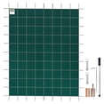 thumbnail image 1 of VEVOR Inground ;Pool Safety Cover, 16ftx 30 ft;Rectangular Winter Pool Cover,&nbsp;Triple Stitched, High Strength Mesh PP Material with Good Rain Permeability, Installation Hardware Included, Green, 1 of 9