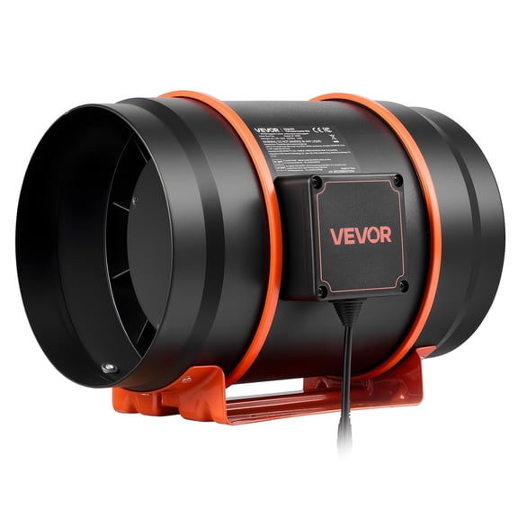 VEVOR Inline Duct Fan, 807 CFM 8 inch EC Motor Ventilation Fan with 3-Speed Circulation, 10-Speed PWM Controller, Timer-Controlled Operation, Cooling for Grow Tents, Indoor Gardening, Hydroponics