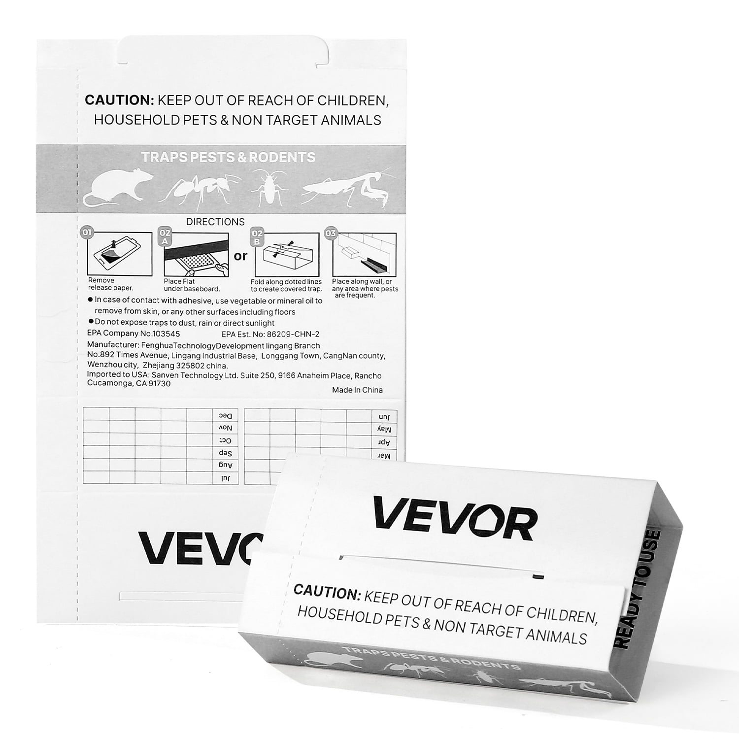 VEVOR Insect Glue Trap,36 Pack Glue Boards, Peanut Scent, Foldable Design Sticky Pest Control Adhesive Sticky Traps Indoor for Home, Ready to Use for Catching Bugs, Ants, Roaches, Spiders, Centipedes
