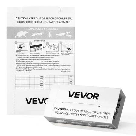 VEVOR Insect Glue Trap,36 Pack Glue Boards, Peanut Scent, Foldable Design Sticky Pest Control Adhesive Sticky Traps Indoor for Home, Ready to Use for Catching Bugs, Ants, Roaches, Spiders, Centipedes