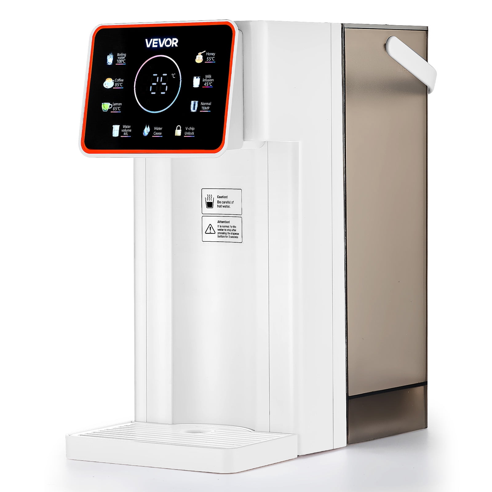 VEVOR Instant Hot Water Dispenser, Countertop Boiling Water Dispenser with Adjustable 6 Temperatures & 7 Water Volumes,101oz Removable Water Tank,Quick Heating with Touchscreen & Child Lock for Home