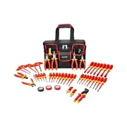 VEVOR Insulated Screwdriver Set,50-Piece Professional Electrical Screwdriver Set,1000V Insulated Electrician Tool,&nbsp;Magnetic&nbsp;Tips,T-Handle Hex Wrench,Screwdriver,Single-Pole Voltage Tester