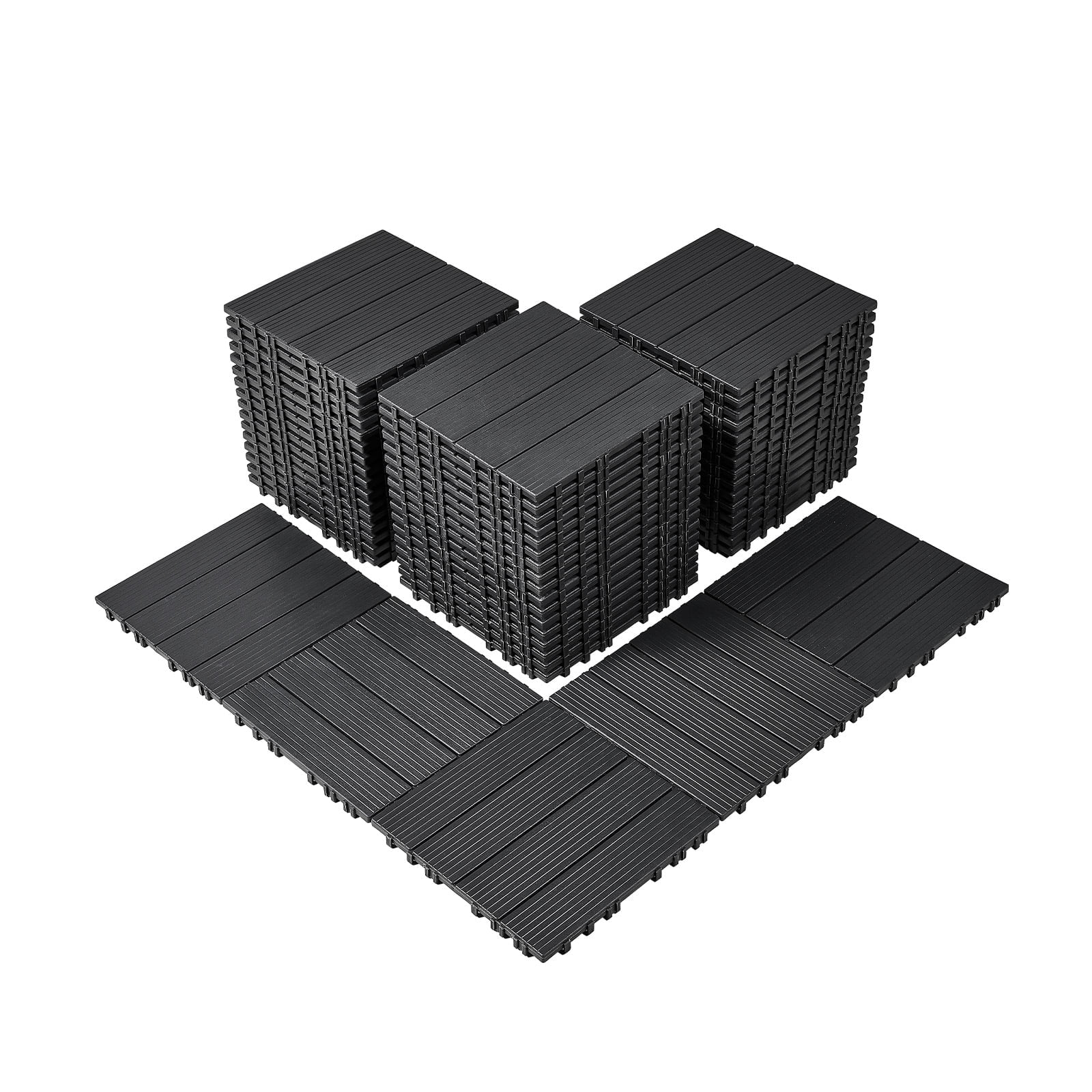 Interlocking Pool Decking VEVOR Interlocking Deck Tiles, 54 Pack,12