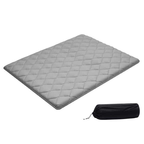 VEVOR Japanese Tatami Mat, Queen Size Foldable Japanese Tatami Mattress, Futon Mattress with Storage Bag & Fastener, 9-Layer Floor Mat for Sleeping, Dormitory, Meditation, Yoga, 80 x 60 x 2.5", Gray