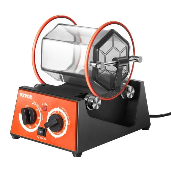 VEVOR Jewelry Polisher Tumbler, 6.6lbs/3kg Capacity Mini Rotary Tumbler Machine with 0-60 Minutes Timer, 5 Speeds Jewelry Rotary Finisher for Surface