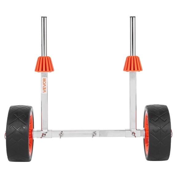 VEVOR Kayak Cart, 250 lbs Load Capacity, Canoe Cart Dolly with 7.5-inch Solid Rubber Tires & Kickstand, Assembles & Disassembles Within Seconds, Paddl