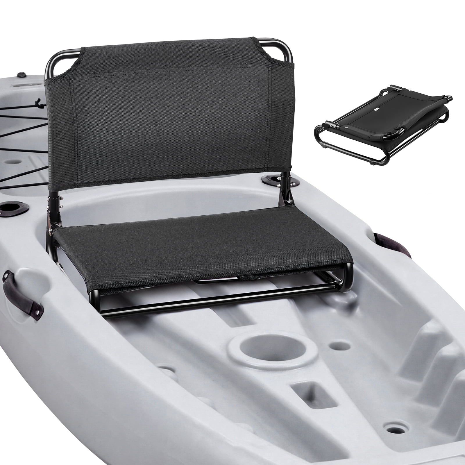 VEVOR Kayak Seat, 1 Pack 0.8" Raised Height, Foldable Seat with Back Support, Replacement Upgrade for Tamarack, Tahoma, Tioga, Spitfire, Kenai & Daylite, Sit-on-Top/Fishing/Inflatable Kayak & Rowboat