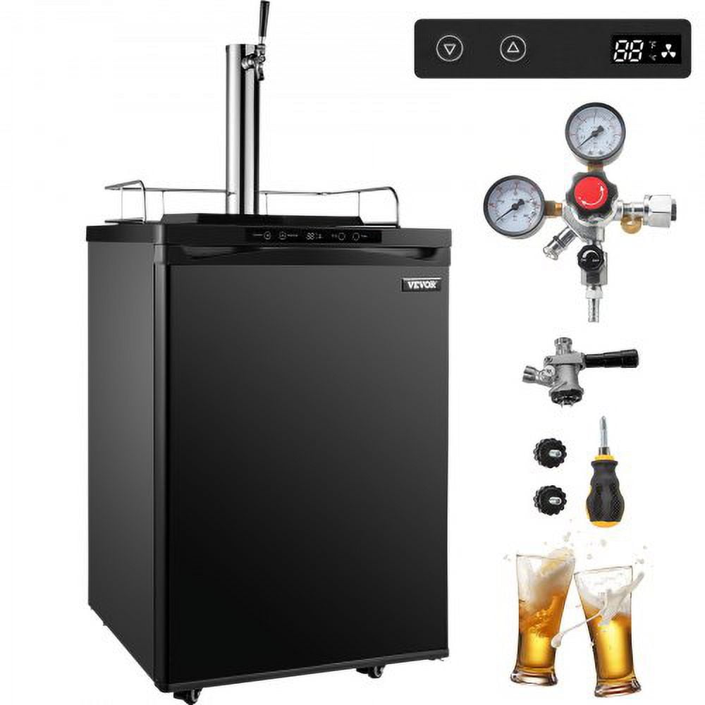 VEVOR Kegerators Beer Dispenser, Single Tap Beer Kegerator Refrigerator