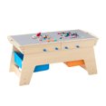 thumbnail image 1 of VEVOR Kids Reversible Wooden Activity Table, Multi-Purpose Activity Play Table with 200 Building Bricks & 3 Storage Bins for Kids 3+ Years, Large Storage Space, Present for Boys & Girls, Natural, 1 of 9