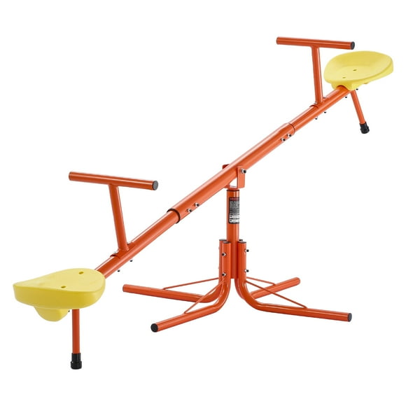 VEVOR Kids Seesaw, 100 lbs Load Capacity per Seat, Sit and Spin Teeter Totter with 4-prong Support Legs, Kids Outdoor Playground Equipment, Swiveling 360 Degrees Rotating for Children Aged 3+