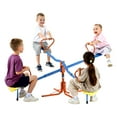 thumbnail image 1 of VEVOR Kids Seesaw, 110 lbs Load Capacity per Seat,Sit and Spin Teeter Totter with 4-prong Support Legs,Kids Outdoor Playground Equipment, Swiveling 360 Degrees Rotating for Children Aged 3+, 4 Seats, 1 of 9