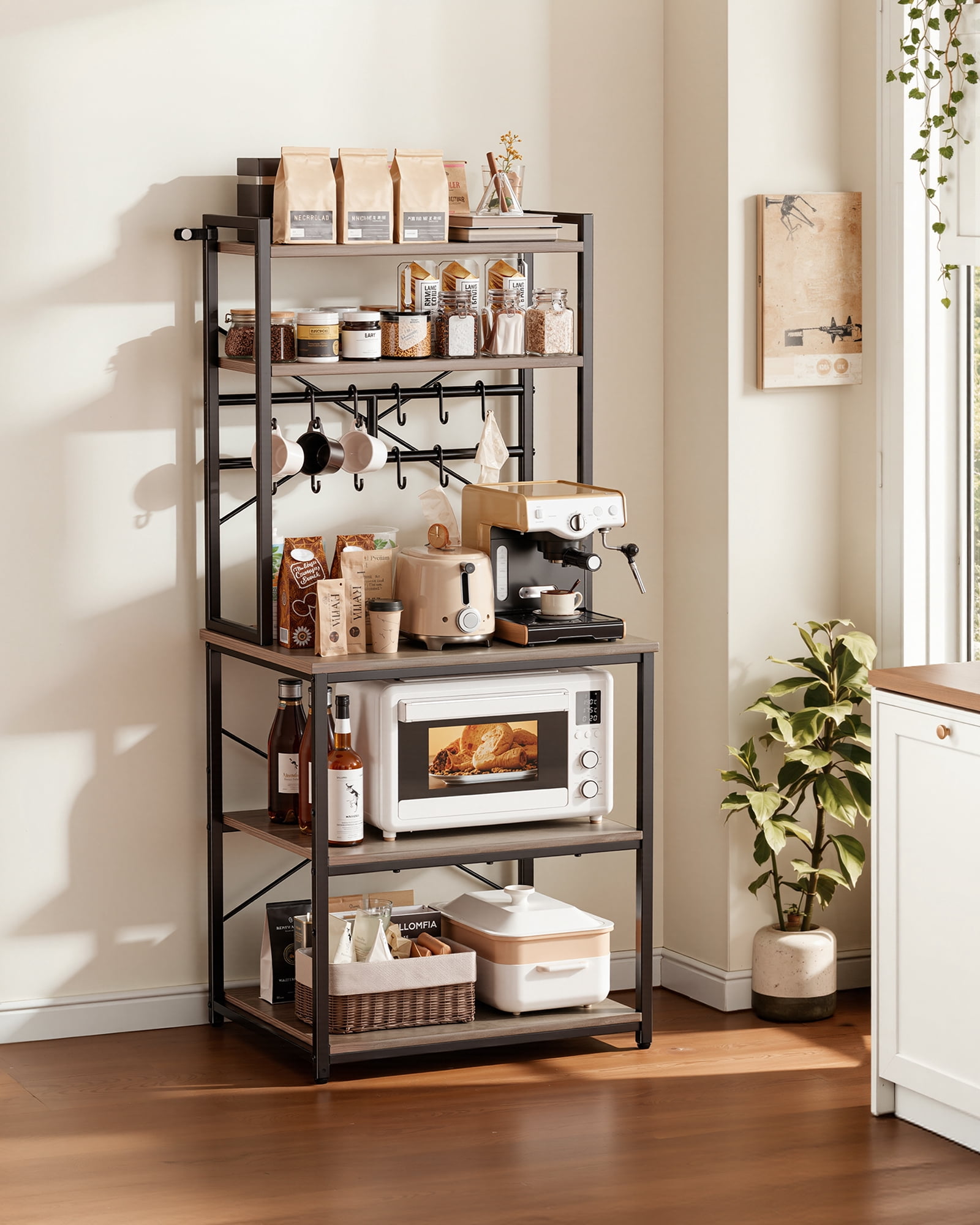 VEVOR Kitchen Bakers Rack, 23.6 inch Width Bakers Rack, Kitchen Stand ...