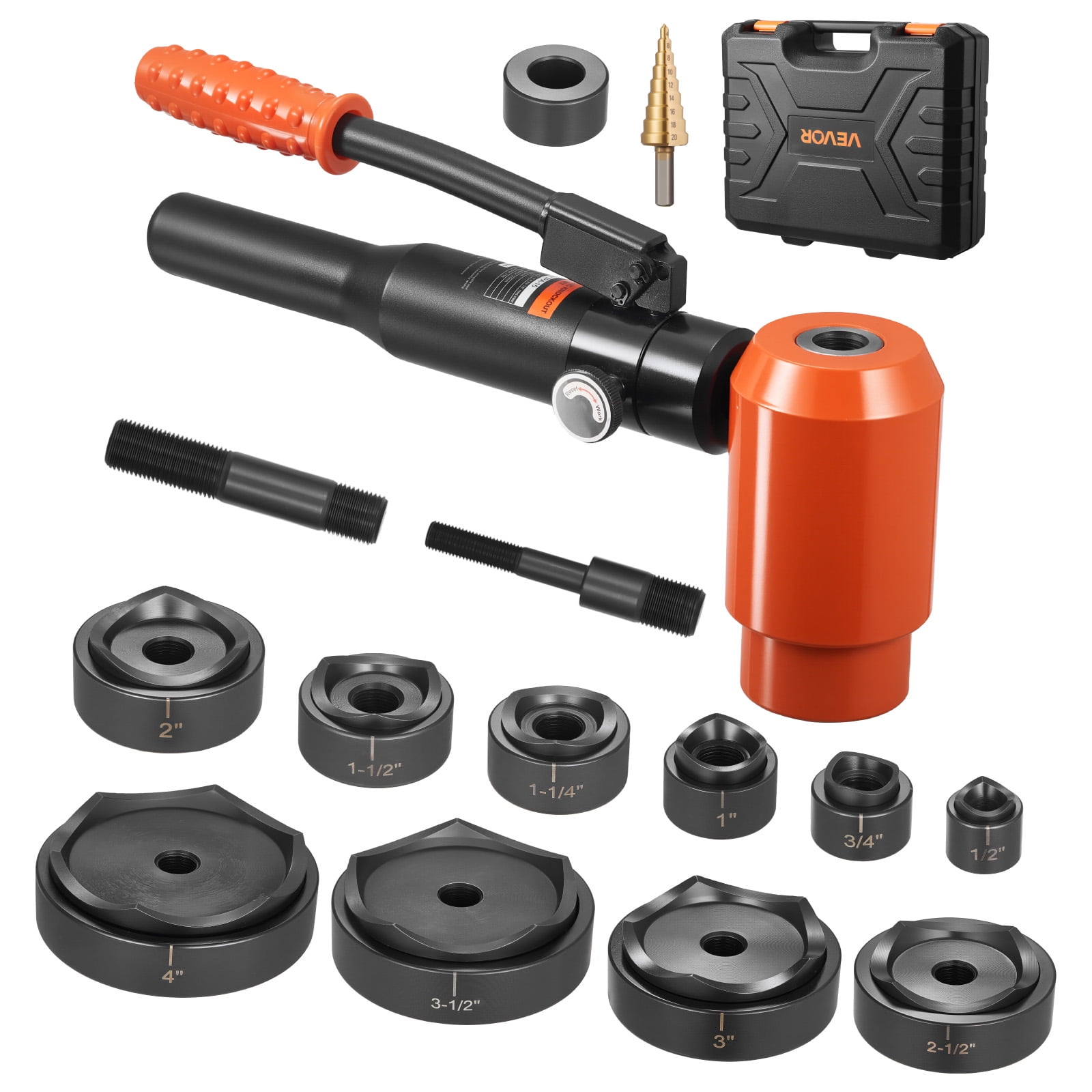VEVOR Knockout Punch Set, 15 Ton Hydraulic Knockout Set, 1/2