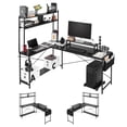 thumbnail image 1 of VEVOR L-Shaped Computer Desk, 67-inch Reversible Corner Gaming Desk with Monitor Stand & Movable CPU Stand, Modern Stylish PC Table Sturdy Work Workstation for Home Office - Easy to Assembly, 1 of 9