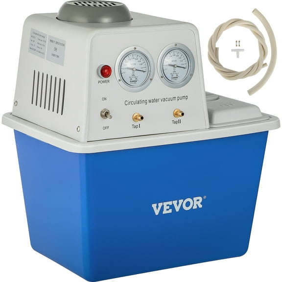 VEVOR Lab Multi-Purpose Water Circulating Vacuum Pump, with 2 Off-Gas Taps,Stainless Vacuum Pump 180W 110V,Anti-Corrosion Pump Lab Chemistry Equipment