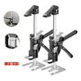 thumbnail image 1 of VEVOR Labor Saving Arm Jack, 2 PCS 330 lbs Bearing Capacity, Lifting up to 7.1", Metal Hand Lifting Jack Tool with Magnetic Level, Adjustable Height, for Door, Window, Furniture, Woodworking, Black, 1 of 9