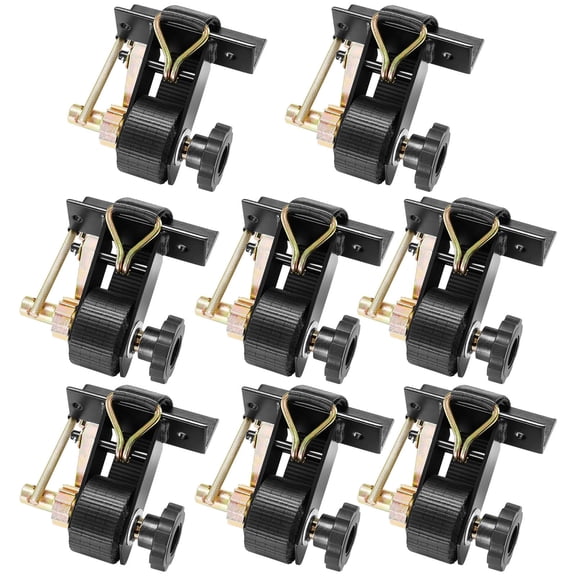 VEVOR Ladder Rack Ratchet Straps, Black Square Tube Mount, 1.5 in Wide x 7.4 ft Long Black Ladder Rack Straps with Double J-Hooks, 500 lbs Load Heavy Duty, Cargo Buckle Lock Strap (8 Pack)