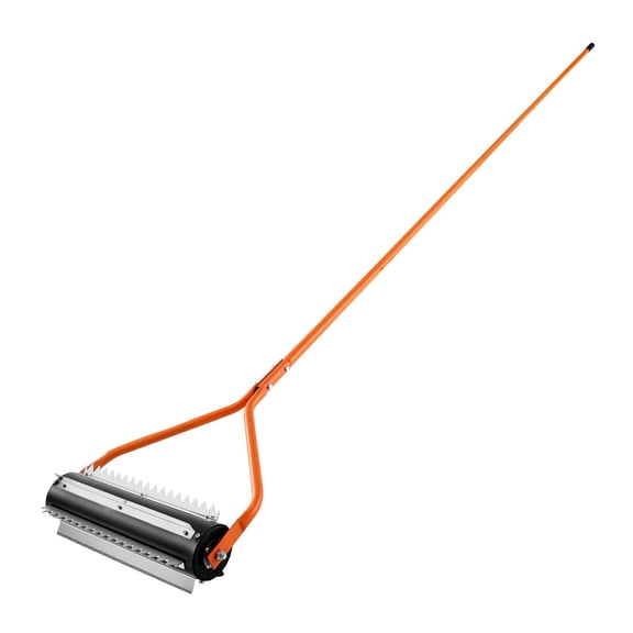 VEVOR Lake Weed Roller, 14.1 ft Stainless Steel Lake & Pond Weed Removal Tool, Muck Razer Aquatic & Sludge Tiller, Rid Roots and Muck Buildup, 6 Preassembled Stainless Steel Blades, 4 Aluminum Handle