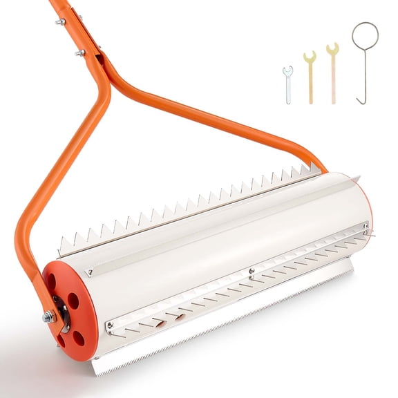 VEVOR Lake Weed Roller, 20 ft Lake & Pond Weed Removal Tool, Muck Razer Aquatic & Sludge Tiller, Rid Roots and Muck Buildup, 6 Preassembled Stainless Steel Blades, 6 Aluminum Handles, Easy Assembly