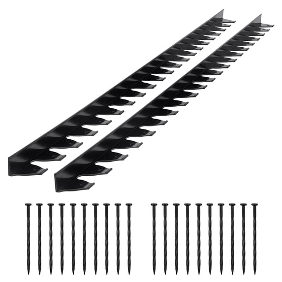 VEVOR Landscape Edging Border, 10Pcs 6 ft x 1.6 in Plastic Garden Edging with 60 Spikes, Sun-Resistant Flowerbed Borders, DIY Layout, No Dig Garden Edger Border Divider for Lawn Edgings for Yard