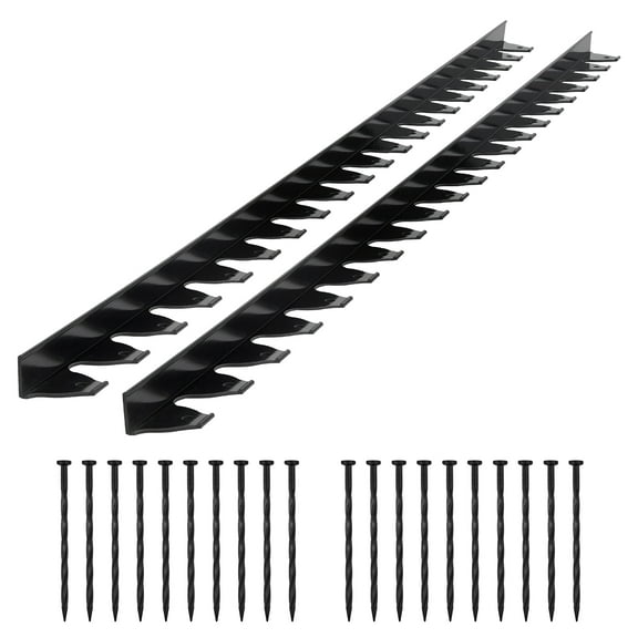 VEVOR Landscape Edging Border, 10Pcs 6 ft x 1.6 in Plastic Garden Edging with 60 Spikes, Sun-Resistant Flowerbed Borders, DIY Layout, No Dig Garden Edger Border Divider for Lawn Edgings for Yard