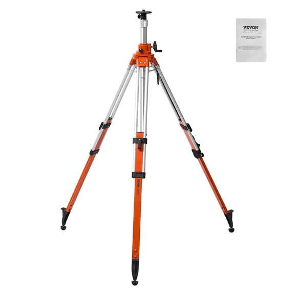 VEVOR Laser Level Tripod Stand, 5/8"-11 Thread Mount, 45.07-114.37 inch Height Adjustment Heavy Duty Survey Tripod, with Level Bubble & Diffusion Limiter , Liftable Non-Skid Feet for Construction