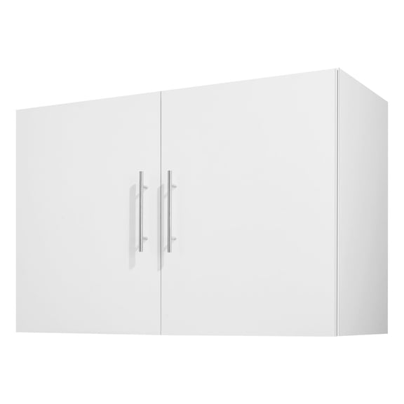 VEVOR Laundry Room Wall Cabinet, 2-Tier Wall Mounted Hanging Cabinet with Adjustable Shelf, 36 in Cupboard Storage with 2 Doors, for Kitchen, Bathroom, Laundry, 16 x 36 x 24 in (D x W x H), White