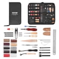 thumbnail image 1 of VEVOR Leather Working Tools Kit, 38 PCS Leather Craft Tools with Portable Canvas Storage Bag, Engraving Punching Sewing Stamping Cutting Tools, Ideal for Beginners DIY Enthusiasts and Professionals, 1 of 9
