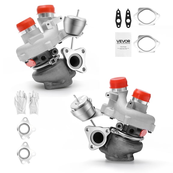 VEVOR Left & Right Twin Turbocharger with Wastegate Actuator, Compatible with 2013-2016 Ford F150 F-150 V6 3.5L, 2015-2016 Expedition 3.5L, 2015-2016 Ford Transit 150 250 350 3.5L V6 Ecoboost