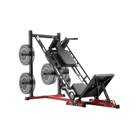 VEVOR Leg Press Hack Squat Machine, Adjustable Leg Press Combo with Linear Bearing and Weight Storage, Lower Body Special for Home Gym, Leg Exercise Equipment for Quads, Hamstring, Glutes, Calve