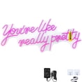 thumbnail image 1 of VEVOR You're Like Really Pretty Neon Sign, 27.5" x 12" Pink LED Neon Signs for Wall Decor, Large Lights Sign with Remote Control and Power Adapter, Used for Party, Wedding, Living Room, Office, 1 of 9