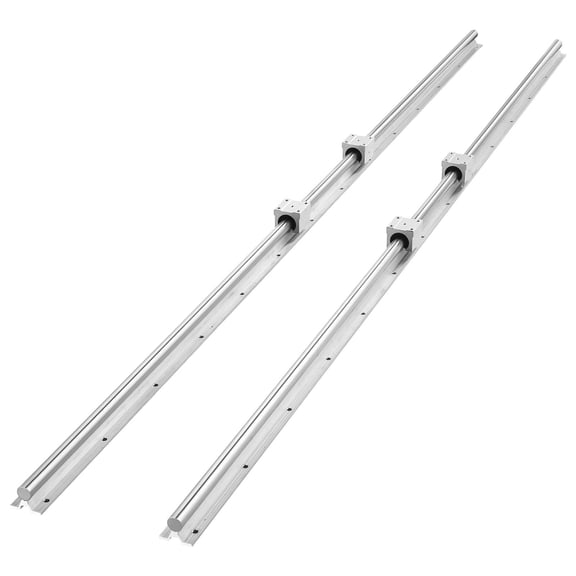 VEVOR Linear Rail Kit, SBR20, 2Pcs 2000 mm (78.74 inch) Linear Motion Guide Rails and 4Pcs Bearing Slide Blocks, Fully Supported Shaft, for Cutting, Grinding, Milling, Drilling Machines, and More