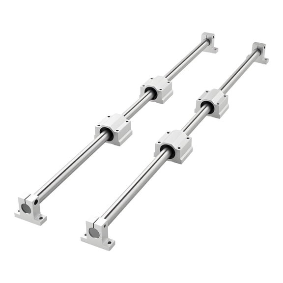 VEVOR Linear Rail Kit, SFC25, 2Pcs 1000 mm (39.4 inch) Linear Motion Guide Rails and 4Pcs Bearing Slide Blocks, for DIY Engraving Machine Lathe Milling Machine Slides, DIY Training Rocker Plate