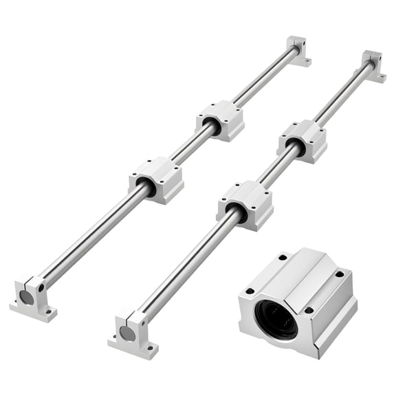 VEVOR Linear Rail Kit, SFC25, 2Pcs 1000 mm (39.4 inch) Linear Motion Guide Rails and 4Pcs Bearing Slide Blocks, for DIY Engraving Machine Lathe Milling Machine Slides, DIY Training Rocker Plate