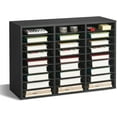 thumbnail image 1 of VEVOR Literature Organizer, 27 Compartments Office Mailbox with Removable Shelves, Wooden Mailbox Sorter Particle Board Office Home Classroom Storage, File Sorter for Files, Documents, Papers, Black, 1 of 18