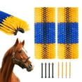 thumbnail image 1 of VEVOR Livestock Scratching Brush, 2 Pcs Horse Brush with 4 Screws, 17.1 x 7.5 in Cow Scratcher, for Back Itch Relief & Keep Cleaning, Grooming & Scratching Post Brush for Horse, Pig, Cattle Supplies, 1 of 9