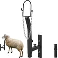 thumbnail image 1 of VEVOR Livestock Trimming Stand, Goat & Sheep Stand 9.37-12.8 inch Adjustable Height 0-5.4 inch Width, Metal Goat Milking and Shearing Stand Attachment Nose Loop Headpiece, Black, 1 of 9