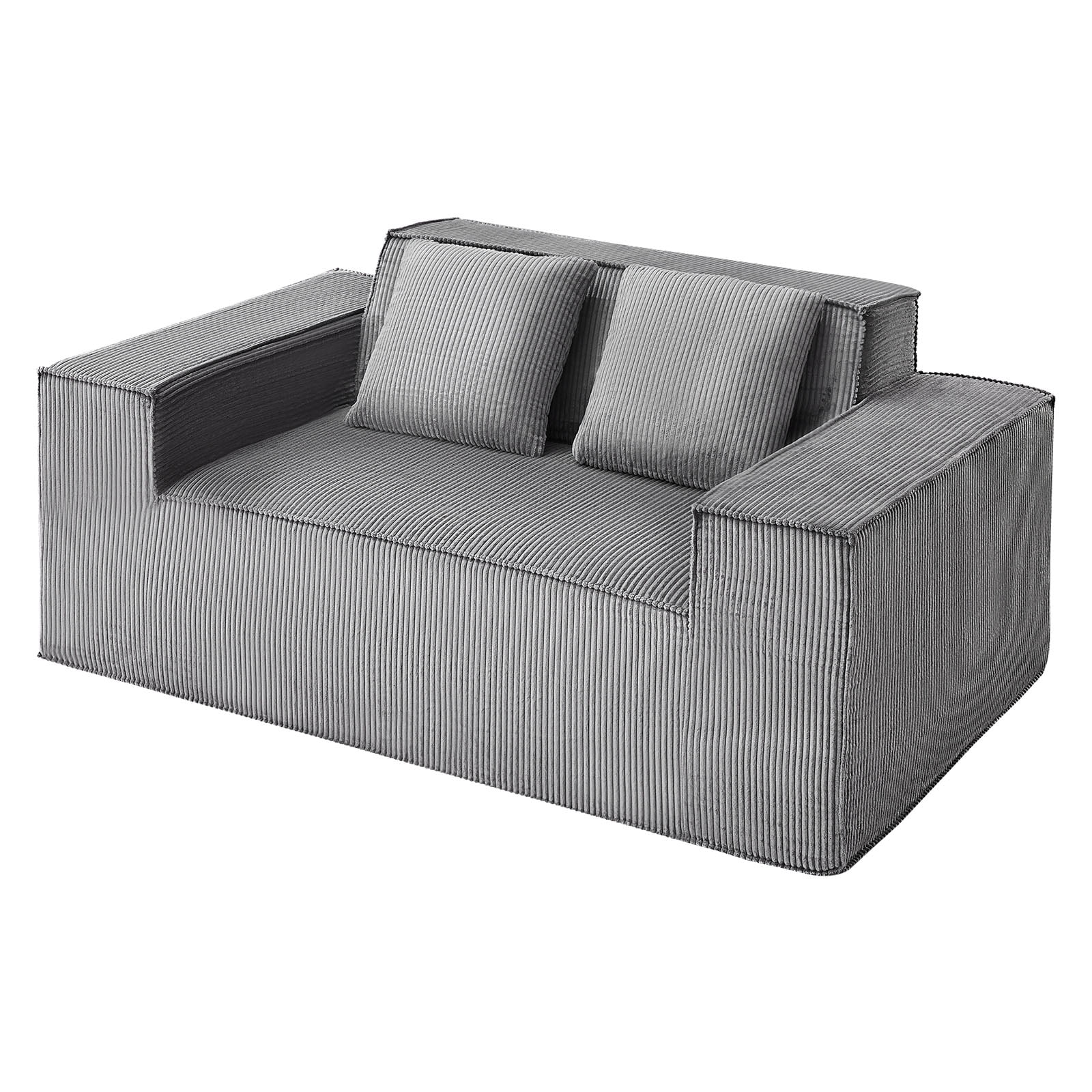 VEVOR Loveseat Sofa, 63-Inch 2-Seats Couch for Living Room, Modern ...