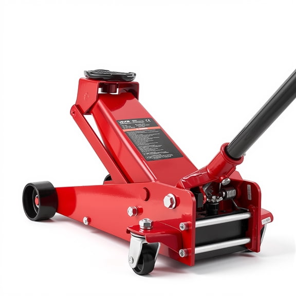 VEVOR Low Profile Floor Jack, 3 Ton (6614 lbs) Capacity, Steel Racing Floor Jack with Single Piston Quick Lift Pump, Hydraulic Trolley Car Lift for Sports Cars, SUVs, Pickups,Lifting Range 5.1"-19.7"