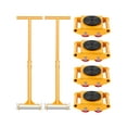 thumbnail image 1 of VEVOR Machine Skate, 6T Machinery Skate Dolly,13228 lbs Machinery Moving Skate,Machinery Mover Skate with 360° Rotation Cap and PU Directional Rollers,Heavy Duty Industrial Moving Equipment,Yellow, 1 of 9
