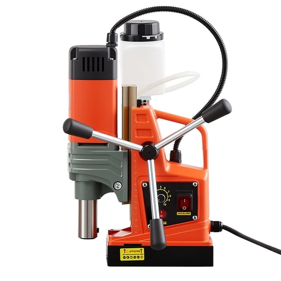 VEVOR Magnetic Drill Press, 1400 W, 2 in Boring Diameter, 2810 lbf Power Portable Mag Drill Press, 0800 RPM Adjustable Speed, with Weldon Shank, for Metal Surface, Industrial and Home Impro